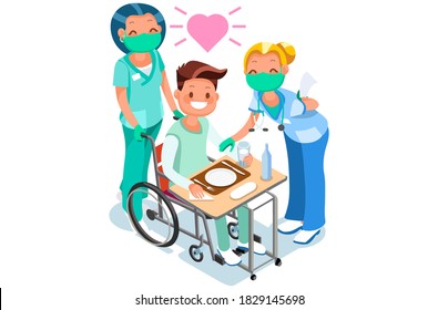 Doctor surgeon healthcare nurse in uniform. Clinic staff, medicine occupation, with stethoscope. Professions of the hospital, hold profession occupation for staff in uniform, hospital surgeon or nurse