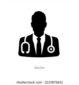 doctor and surgeon icon concept