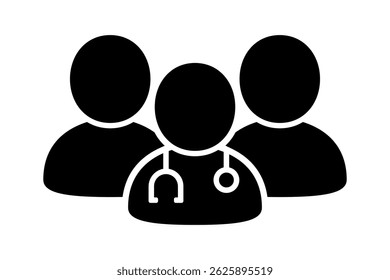 Doctor Surrounded by Medical Team or Patients