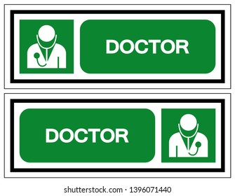 Doctor Symbol Sign, Vector Illustration, Isolate On White Background Label. EPS10 