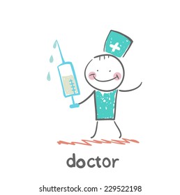 Doctor with a syringe