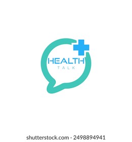 Design-Vorlage für Doctor Talk-Logo. Kreis einzeln auf Blasen-Chat-Symbol.