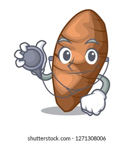 Doctor taro tuber in the shape cartoon