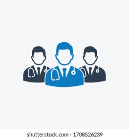 Doctor Team Icon. Editable Vector EPS Symbol Illustration.