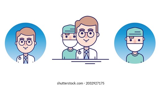 Doctor Team Medical Vector illustration