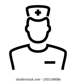 doctor thin line vector icon