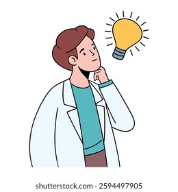 Doctor Thinking with Sun for Bright Ideas