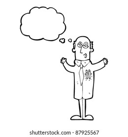 doctor with thought bubble cartoon