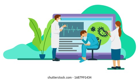 A doctor told me that a patient had corona virus and the patient looked very sad after finding out. Perfect for landing pages, websites and mobile apps
