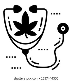 A doctor tool or medical device, stethoscope 