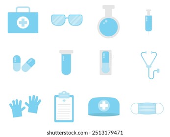 Doctor Tools Illustration Set - Colored