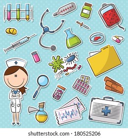 Doctor With Tools Sticker Set