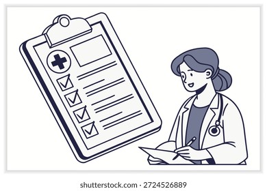Equipo médico del conjunto de Ilustración vectorial de las herramientas del doctor, cuidado de la salud, Instrumentos de diagnóstico