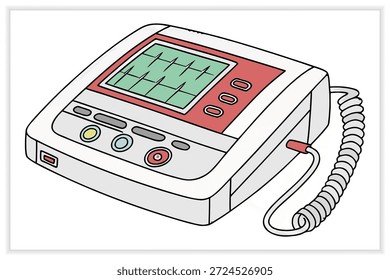 Ferramentas Médicas Vetor Ilustração Conjunto Equipamentos Médicos, Saúde, Instrumentos de Diagnóstico
