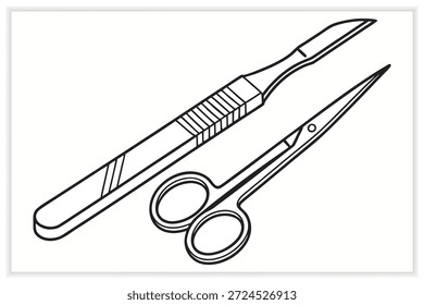 Ferramentas Médicas Vetor Ilustração Conjunto Equipamentos Médicos, Saúde, Instrumentos de Diagnóstico