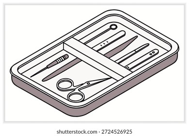 Doctor Tools Vector Illustration Set Medical Equipment, Healthcare, Diagnostic Instruments