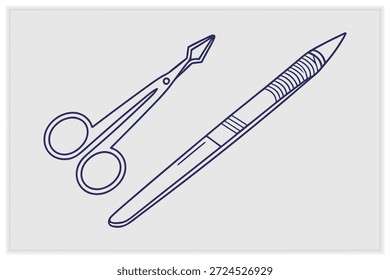 Ferramentas Médicas Vetor Ilustração Conjunto Equipamentos Médicos, Saúde, Instrumentos de Diagnóstico