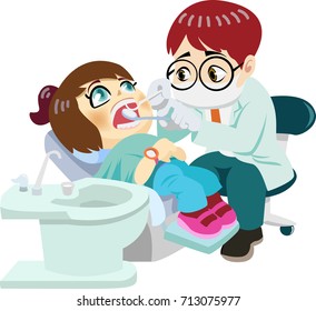 Doctor tooth examination