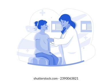 Doctor Treating A Female Patient