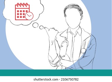 doctor treatment long term line art design