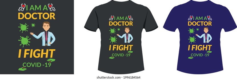 Diseño de camisetas para médicos, diseño de camisetas vectoras