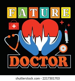 Doctor t-shirt design vector template