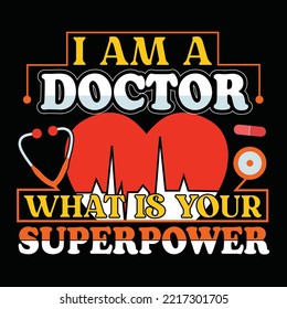 Doctor t-shirt design vector template