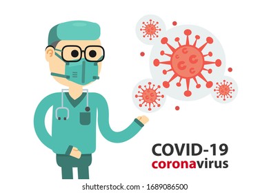 Doctor using masker. Coronavirus Outbreak.