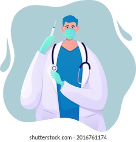 a doctor or vaccinator covid-19 