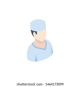 Doctor vector 3d isometric, color web icons set, new flat style. Creative illustration, idea for infographics.