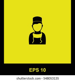 Doctor vector black icon. Isolated illustration. Business picture.