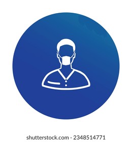 Doctor Vector Blue Icon Design