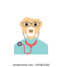 doctor vector flat color  icon 
