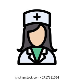 icono de color plano vectorial doctor 