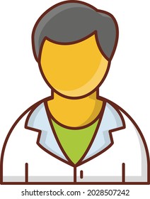 doctor vector flat color icon