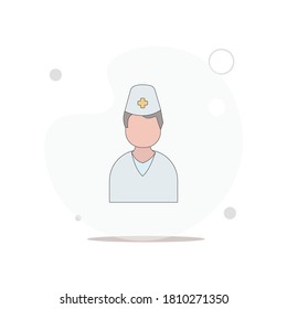 Doctor vector flat illustration on white
