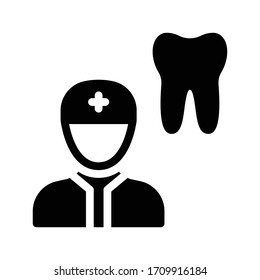 doctor vector glyph flat icon 