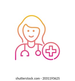 Doctor vector gradient icon style illustration. EPS 10 File