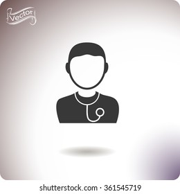 Doctor vector icon.