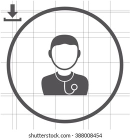 Doctor vector icon.
