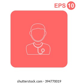 Doctor vector icon.