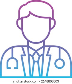 Icono vector doctor. Se puede usar para imprimir, móviles y aplicaciones web.