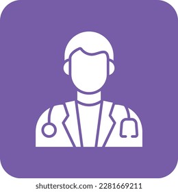 Doctor vector icon. Can be used for printing, mobile and web applications.