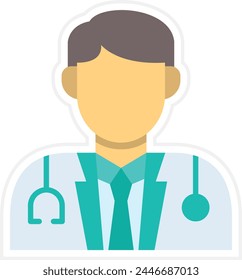 Icono del Vector del doctor. Se puede utilizar para la impresión, aplicaciones móviles y de Web.
