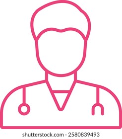 Doctor vector icon. Can be used for printing, mobile and web applications.