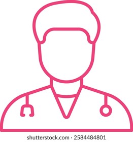 Doctor vector icon. Can be used for printing, mobile and web applications.