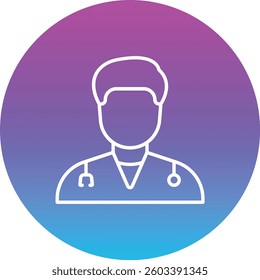 Doctor vector icon. Can be used for printing, mobile and web applications.