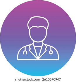 Doctor vector icon. Can be used for printing, mobile and web applications.