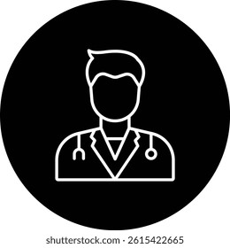 Doctor vector icon. Can be used for printing, mobile and web applications.