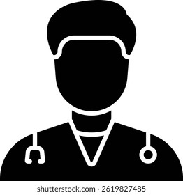 Doctor vector icon. Can be used for printing, mobile and web applications.
